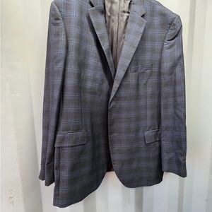 Jos. A. Bank Charcoal Checkered Blazer